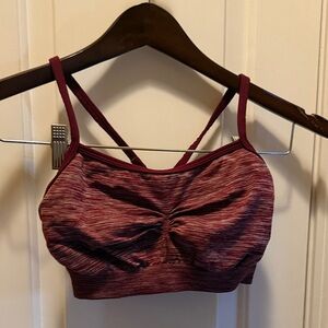 CALIA by Carrie Underwood Burgundy Strappy Sports Bra